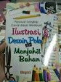 ilustrasi desain pola dan menjahit bahan